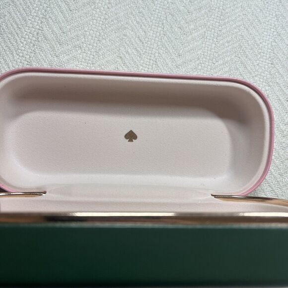 Kate Spade New York Pink Sunglasses Case Green Bottom - Picture 4 of 5